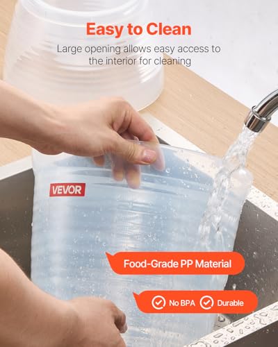 VEVOR Beverage Dispenser, 2.64 Gallon Drink Dispenser for Parties, Plastic Juice Dispensers with Spigot Ice Chamber, Iced ...