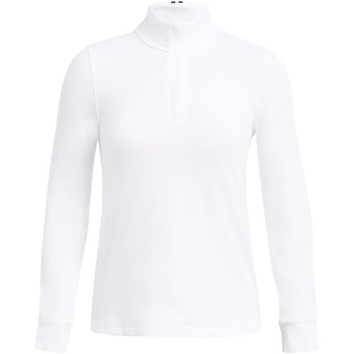 Under Armour Women's Playoff 1/4 Zip Long Sleeve, (100) White / / Midnight Navy, Small