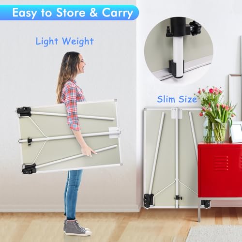 Easel Whiteboard - Magnetic Portable Dry Erase 36 x 24 Tripod Height Adjustable, 3' x 2' Flipchart Easel Stand White Board...