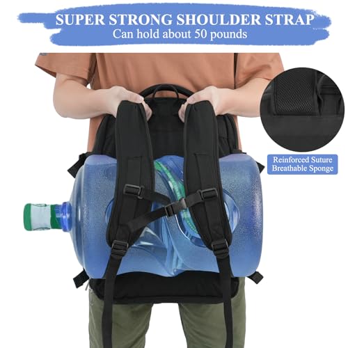 Sinaliy Personal Item Backpack, 40L Large Travel Backpack for Women Men, Waterproof Carry on Backpack for College, Busines...