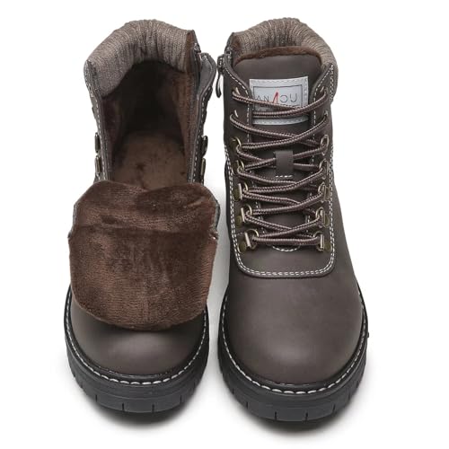 ANJOUFEMME Work Winter Hiking Boots For Women - Womens Snow Outdoor Casual Lace up Ankle Boots Waterproof Lightweight Warm...