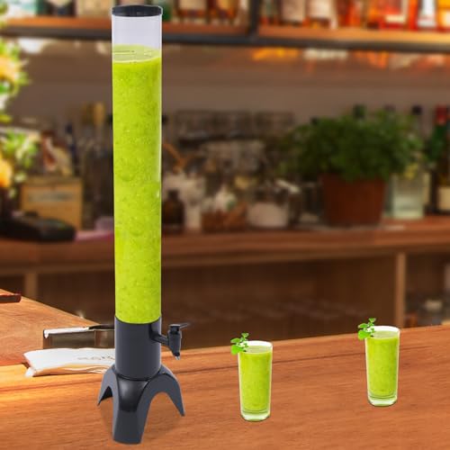 3L Beer Tower Dispenser with Removable Ice Tube, Clear PC Mimosa and Margarita Tabletop Drink Tower Dispenser for Home Bar...
