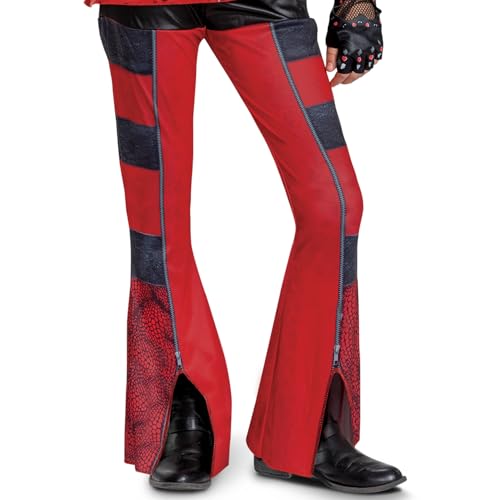 Disguise Girls Descendants Red Deluxe Costume, Official Disney Descendants the Rise of Red Costume Jumpsuit, Wig Not Included