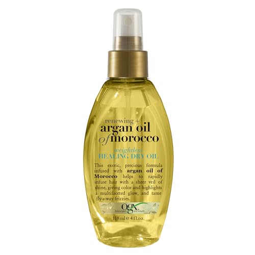 OGX Renewing + Argan Oil of Morocco Weightless Healing Dry Oil Spray, Argan Oil for Hair Care, Lightweight Mist for Split ...