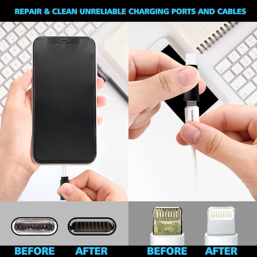 Cleaner Kit for AirPod, Multi-Tool iPhone Cleaning Kit, Cell Phone Cleaning Repair & Recovery iPhone and iPad (Type C) Cha...