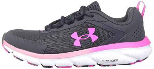 Under Armour Charged Assert 9 Jet Gray/Pink Elixir/Rebel Pink 10 B (M)