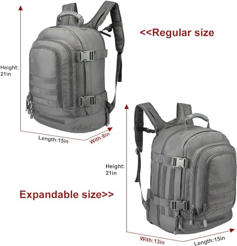HYKING Large Tactical Expandable Backpack 39L-64L Military Bug Out Bag With Waist Strap