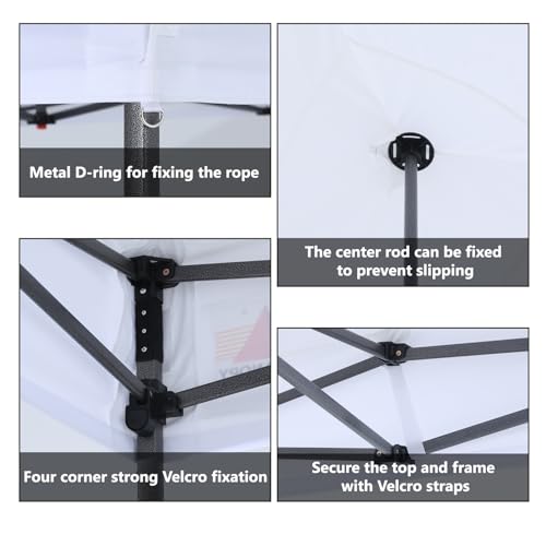 ABCCANOPY Replacement Canopy Top for Pop Up Canopy Tent (10x10, White)