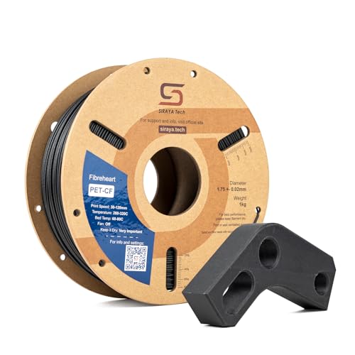 Siraya Tech Fibreheart PET-CF 3D Filament - Carbon Fiber Reinforced, High Strength & Rigidity, Easy Print, Dimensionally S...