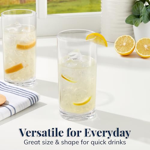 US Acrylic Classic Clear Plastic Reusable Drinking Glasses (Set of 6) 16oz Water Cups | BPA-Free Tumblers, Made in USA | T...