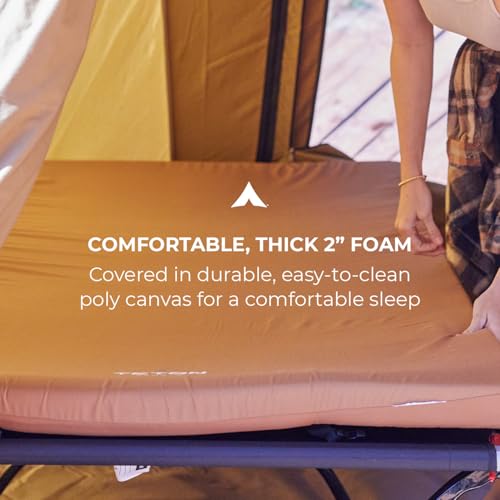 Teton Outfitter Canvas Camping Pad, Comfort Infused Sleeping Pad, Glamping Level Comfort with a Cloud Like Mattress, Perfe...
