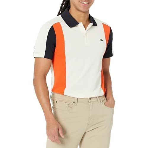 Lacoste Men's Seasonal Short Sleeve Regular Fit Color Block Polo