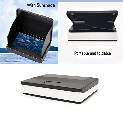 5" Underwater Fishing Camera,Portable LCD Monitor HD Fish Finder, IP67 Waterproof Camera 800 * 480 with Sun Visor,2000cd B...