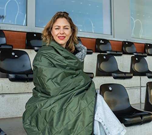 Sherpa Waterproof Outdoor Blanket. Large Sherpa Camping & Stadium Blanket for Cold Weather. Perfect for Picnic, Sports, Co...