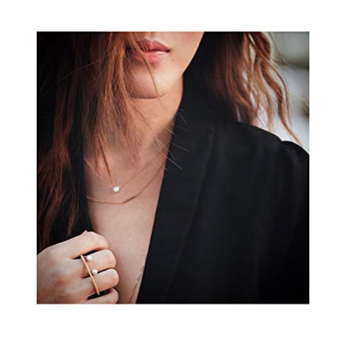 Baydurcan Pearl Necklace Pearl Pendant Chain Necklace with Message Card Birthday Gift Card Necklace(Pearl)