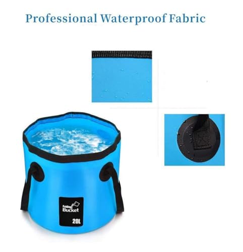 BANCHELLE Collapsible Bucket Water Container Portable Folding Camp Wash Basin for Outdoor Traveling Hiking Fishing Car Was...