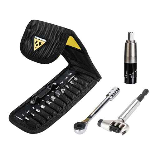 Topeak Ratchet Rocket Lite NTX+ Bike Repair Tool Kit ? 19 Function Compact Multitool with Adjustable Torque TorqBit (2?6 Nm), Allen & Torx Bits, Phillips Driver, Chain Tool, Magnetic Bit Holder & Case