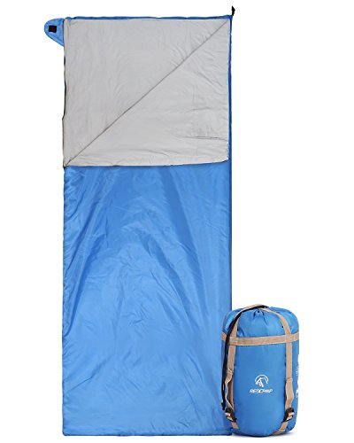 REDCAMP Ultra Lightweight Sleeping Bag for Backpacking, Hiking, Comfort for Adults Warm Weather, with Compression Sack