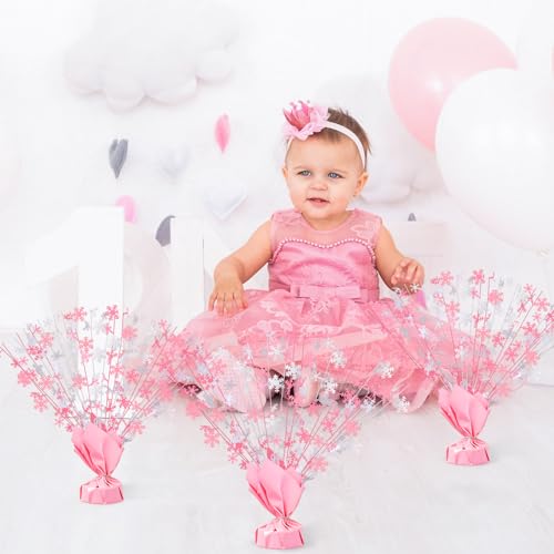 Ceenna 6 Pcs Winter Wonderland Decoration Snowflake Table Decorations Winter Metallic Gleam Foil Spray Centerpieces Christ...