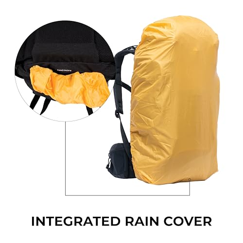 Teton 55L Scout Internal Frame Backpack for Hiking, Camping, Backpacking, Travel, Rain Cover Included, Burnt Orange