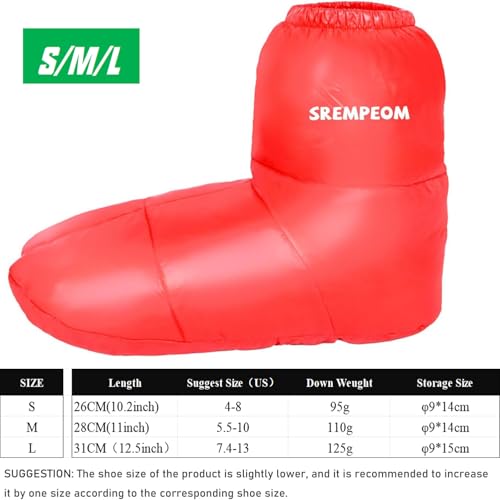 [Upgraded] Ultralight Winter Camping Booties Warm Socks Sleeping Sock for Men & Women,Water-Resistant Warm Soft Cozy for C...