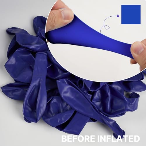 PartyWoo Royal Blue Balloons 52pcs 12 Inch Dark Blue Latex Helium Balloons for Birthday Gender Reveal Wedding Anniversary ...