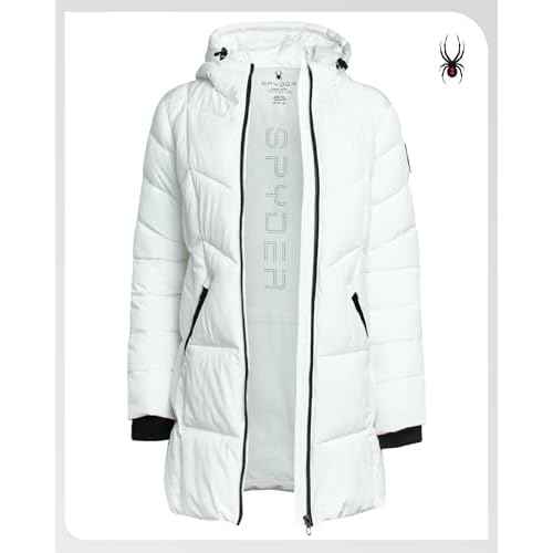 Spyder Womens Long Winter Coats - Cozy Long Puffer Coats for Women Wind & Water Resistant Hooded Quilted Jackets for Women