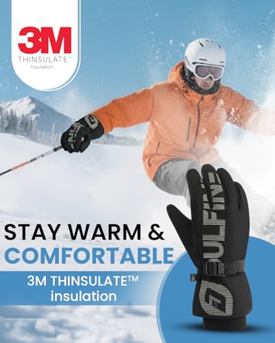 DULFINE 100% Waterproof Winter Work Gloves For Men and Women, High Dexterity Touch Screen For Multipurpose,Excellent Grip