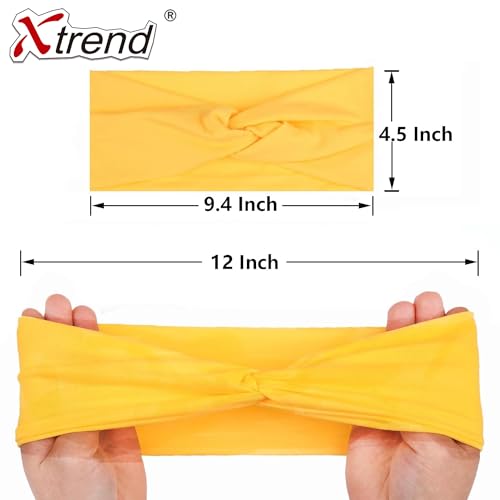 XTREND 6 Pcs Women's Headbands Twisted Cross Elastic Head Band Yoga Workout Head Non-Slip Sweat Soft Headbands Solid Color...