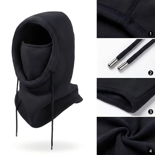Thermal Balaclava Mask Windproof Fleece Lining,Cover for Extreme Cold, Skiing, Snowboarding, Winter Sports Men's Women's
