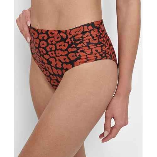 DKNY Womens Bikini Set ? U-Wire Bikini Top & Mid Rise Shirred Bottom with Tummy Control