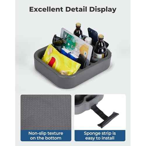 KEMIMOTO Boat Cup Holder -Marine Cup Holders, Boat Caddy Organizer,Snack Table Tray for Sofa or Car Seat