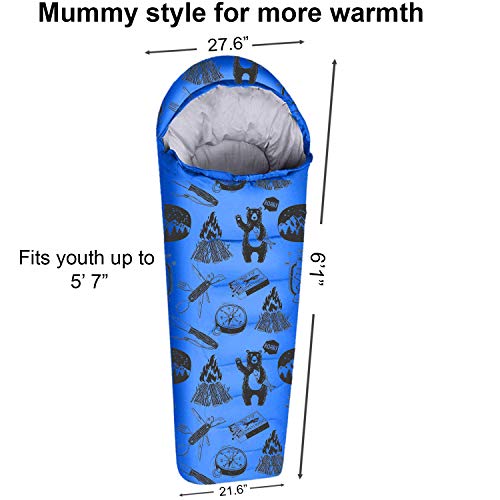 Adventure Theme Kids Sleeping Bag and Kids Tent Bundle