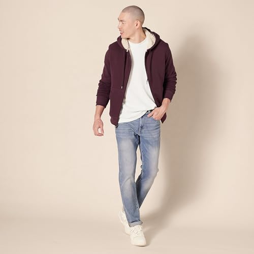 Amazon Essentials Hoodie For Men, Sherpa-Lined Full-Zip Fleece Sweatshirt