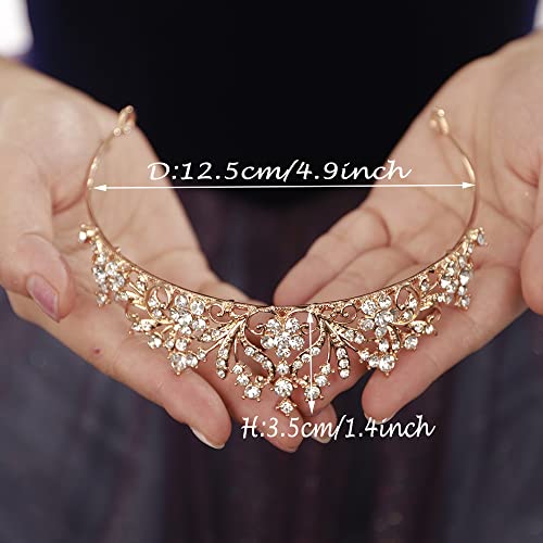 JWICOS Tiaras for Women Girls Birthday Crown Rhinestone Tiara Princess Crown for Women Bridal Wedding Prom Birthday Party ...