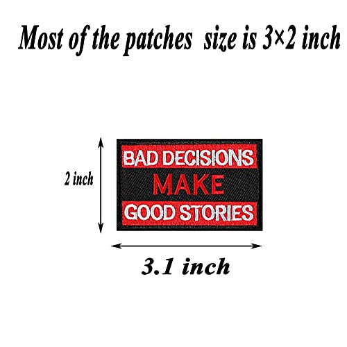 Harsgs 20 Pieces Random Tactical Morale Patch Bundle, Full Embroidery Loop and Hook Patches Set for Caps, Bags, Backpacks,...