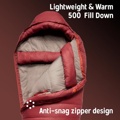 Kelty Cosmic 0 Down Mummy Sleeping Bag - 550 Fill Duck Down Winter Backpacking Sleeping Bag