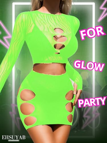EHSUYAB Sexy Dancewear, Exotic Lingerie Two Piece Set, Club Party Outfits