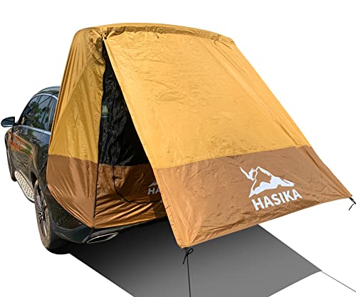 Poles Included Tailgate Shade Awning Tent for Car Camping Road Trip Essentials Small to Midsize SUV Waterproof 3000MM UPF ...