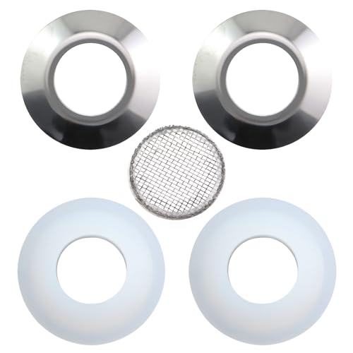 CChiai Stainless Steel Beverage Dispenser Faucet Replacement Part Fit 16mm Openings 2 Silicone Gaskets 2 Steel Plates 1 St...