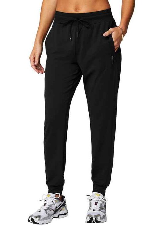 Fabletics Women's Cloud Jersey Jogger, Buttery Soft, Recycled Fabric, Hidden Pockets, Breathable, Moisture-Wicking, XL, Regular, Black