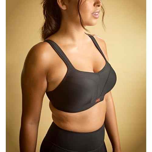 Panache Women's High Impact Underwire Sports Bra | Black 28E | Max Support, Moisture Wicking, Heavy Duty Sports Bra for Women