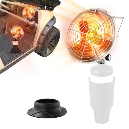 Roykaw Golf Cart Propane Heater for 1 LB Cylinder, 6300 BTU Heater Propane with Cylinder Stand, Portable Propane Heater fo...