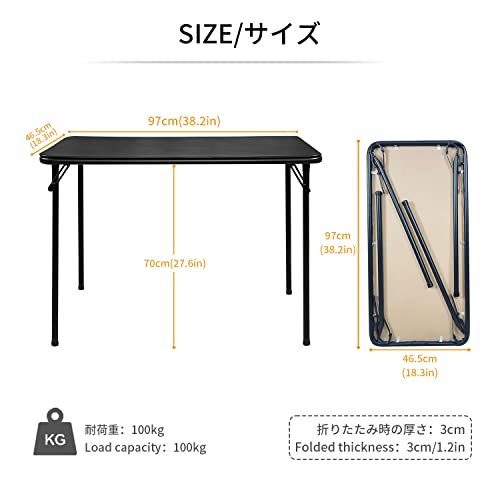 BOOSDEN Foldable Table and Chair Set, Folding Card Table and Chairs, Folding Tables Chair Set, Foldable Tables and Chairs ...