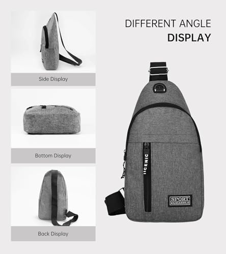 Classic Crossbody Sling Bag for Men Small Mens Sling Backpack for Traveling Hiking Outdoors Daypacks