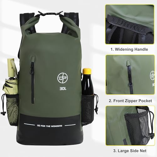 UPWELL Waterproof Dry Bag 30L Boating Backpack for Travel Hiking Camping Bags for Kayaking Hiking Waterproof Bags Swimming...