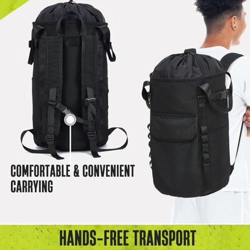 PAMLIAPY Arborist Rope Bag, 35L Tree Climbing Rope Bag, Arborist Equipment Bucket Backpack, Arborist Gear Carrier Bag with...