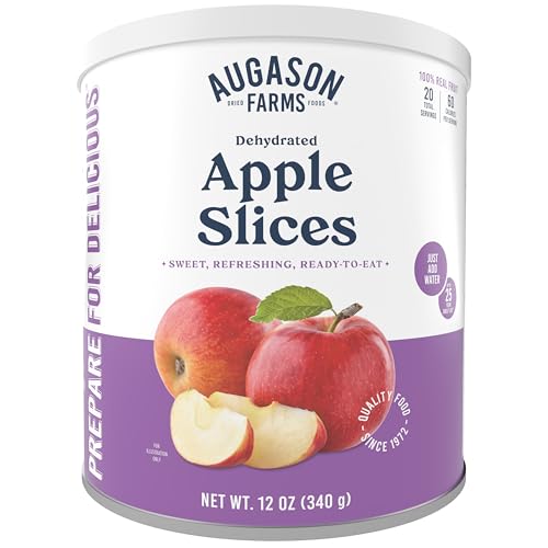 Augason Farms Dehydrated Apple Slices Can - Gluten Free Survival Food with Long Shelf Life - Emergency Food Supply for Cam...