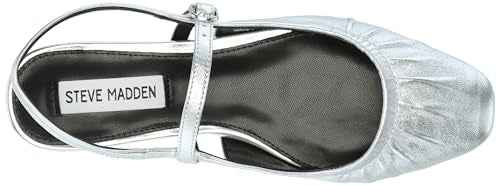 Steve Madden Women's Garson Mules, Silver Leather, 6