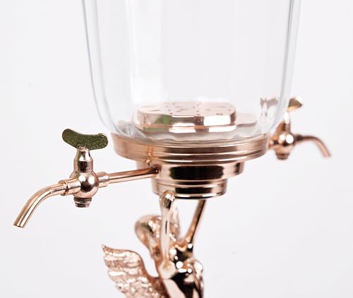 RoyalAntiquess Handmade Brass Copper Lady Fairy Absinthe Fountain with Wings- 2 Spout Absinthe tower -Absinthe Dispenser